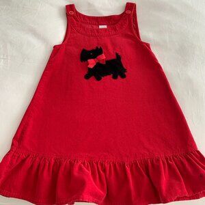 A Cozy Little GYMBOREE Size 6 Red Corduroy Jumper